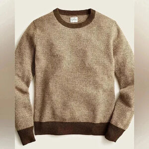 Rugged merino wool bird's-eye tipped sweater boys small